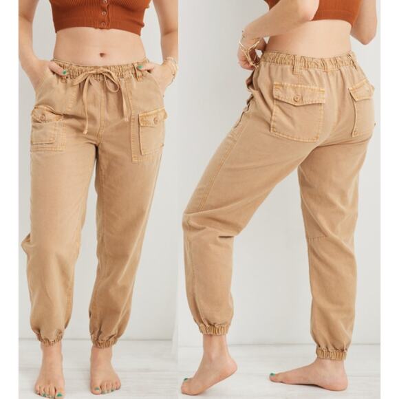 aerie Pants - Aerie Drawcord Waist Double Pocket Utility Jogger Artifact Women's Size S / P